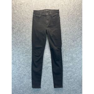 7 For‎ All Mankind Jeans Women's Size 28 Skinny High Rise Black Stretch Denim